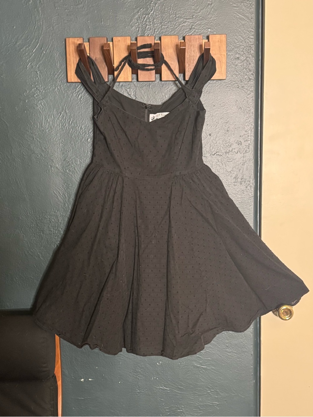 Hell Bunny Black Sleeveless Fit & Flare Mini Dress
